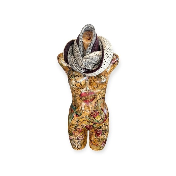 LOOK brand wrap scarf look cowl knit one size - Picture 3 of 10